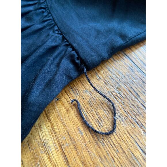 LOFT Black Pleated Summer Dress w/Fabric Belt sz 6 - Picture 12 of 16